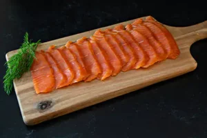 Lox on a cutting board for navigation